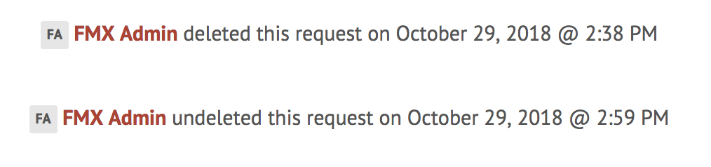 delete undelete work request