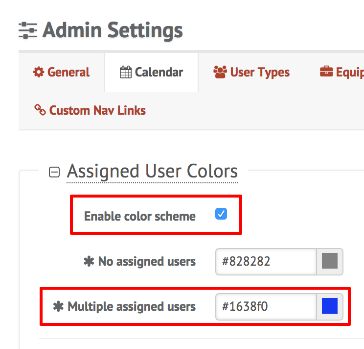 color scheme calendar