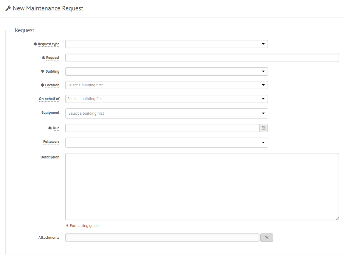 Creating a Maintenance Request – Help Center - Facilities Management ...